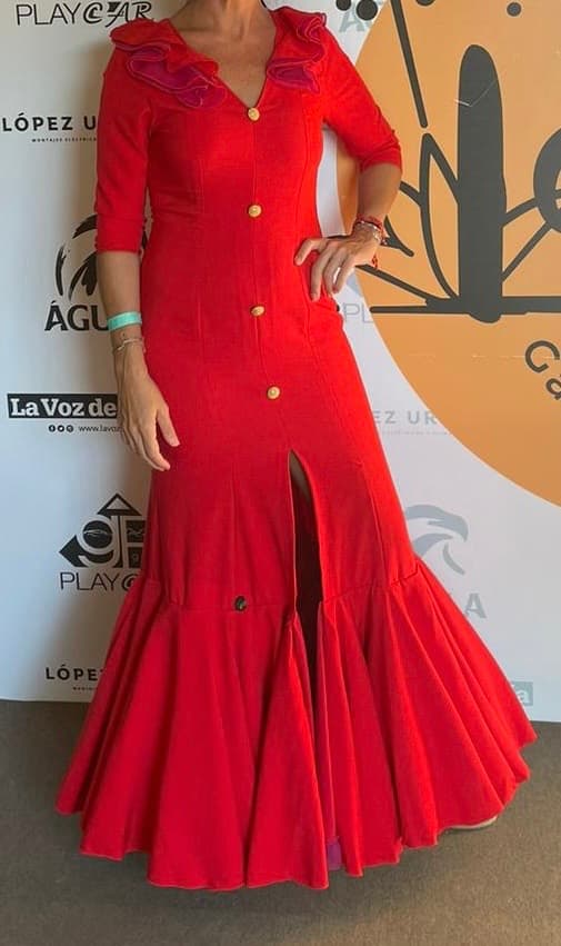 Traje flamenca rojo - Foto 1