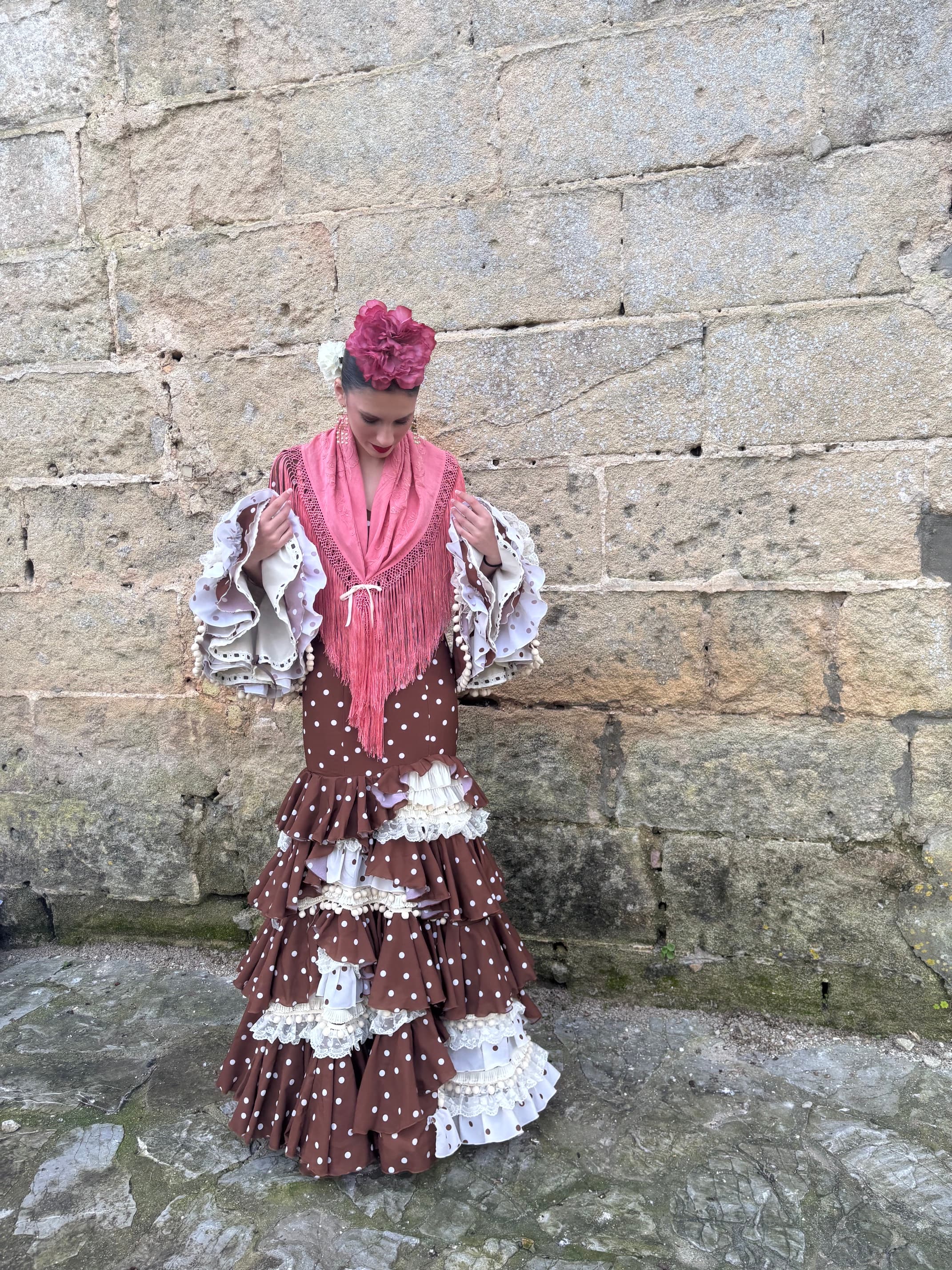 Traje de flamenca marron - Foto 1